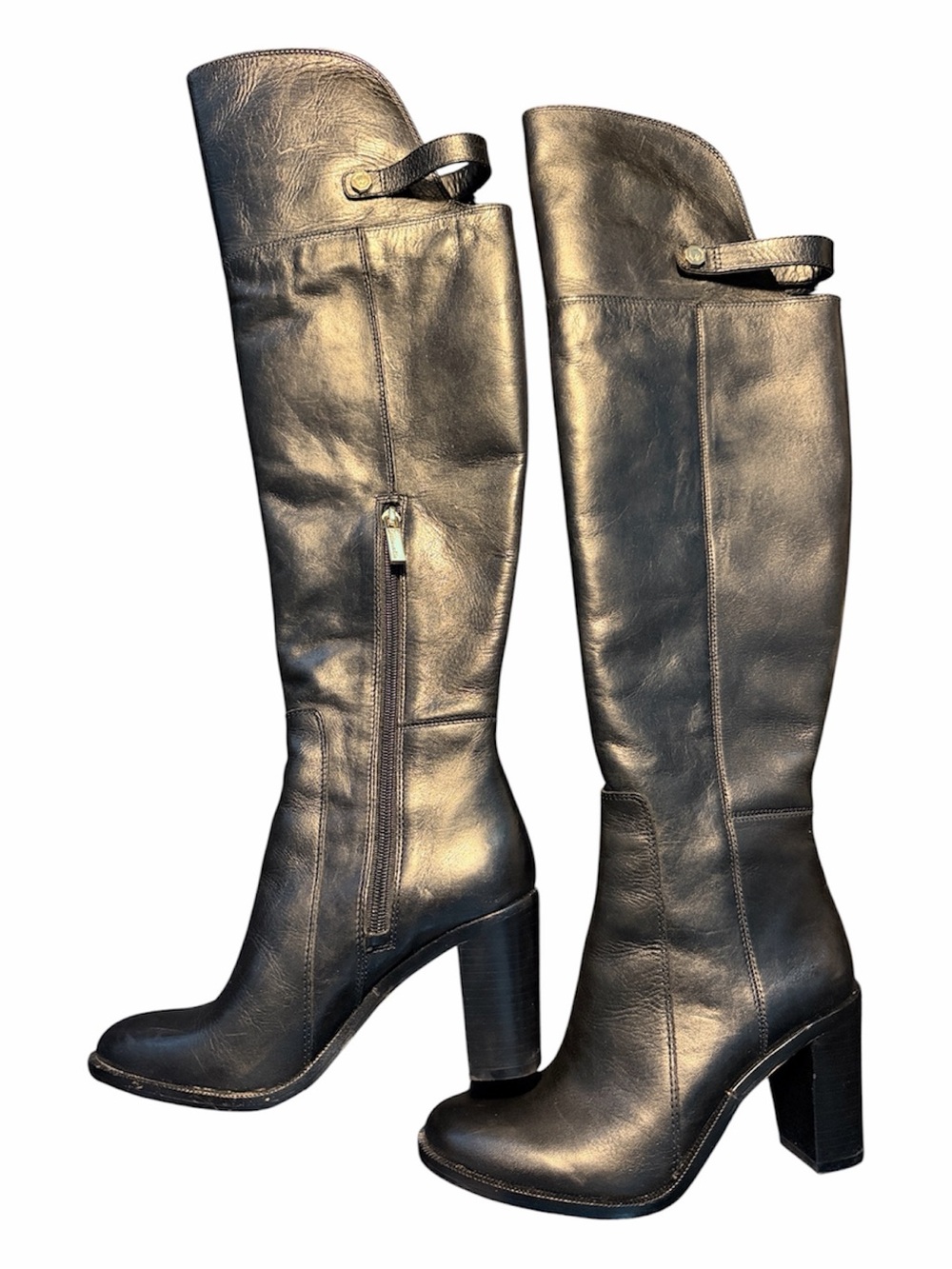 Louise et Cie Navaria Black Leather Black Over The Knee Boots size 6 36 Riding